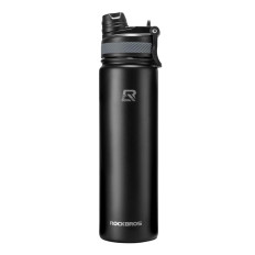 Bouteille de vélo thermique pour boissons 620 ml d'acier - Noir