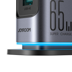 Laddstation Multi-station Loader Gan 65W EU 4x USB-C och 2X USB-A - Mörkgrå