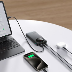 Powerbank JR-PBF12 10000mAh 2.4A 2x USB-A 1x USB-C - Preto