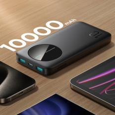 Powerbank JR-PBF12 10000mAh 2.4A 2x USB-A 1x USB-C - Preto