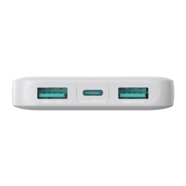 Powerbank Jr-PBF12 10000mAh 2.4A 2x USB-A 1x USB-C - Branco