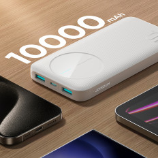 Powerbank Jr-PBF12 10000mAh 2.4A 2x USB-A 1x USB-C - Branco