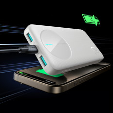 Powerbank Jr-PBF12 10000mAh 2.4A 2x USB-A 1x USB-C - Branco