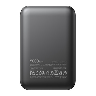 PowerBank JR-PBF13 5000MAH 2.4A 2x USB-A 1X USB-C - melns