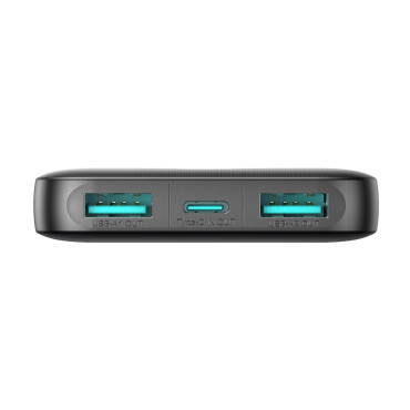 PowerBank JR-PBF13 5000MAH 2.4A 2x USB-A 1X USB-C - melns