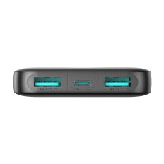 PowerBank JR-PBF13 5000MAH 2.4A 2x USB-A 1X USB-C - melns