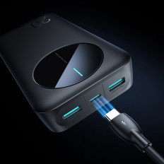 PowerBank JR-PBF14 20000MAH 2.4A 2x USB-A 1X USB-C - melns