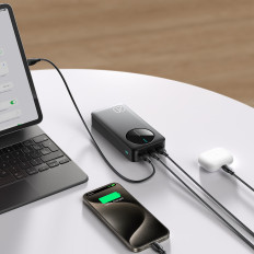 PowerBank JR-PBF14 20000MAH 2.4A 2x USB-A 1X USB-C - melns