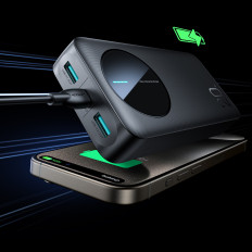 PowerBank JR-PBF14 20000mAh 2.4a 2x USB-A 1X USB-C - Sort