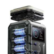 PowerBank Tourist 75000MAH 100W USB-C USB-A Lampe signe signe - vert