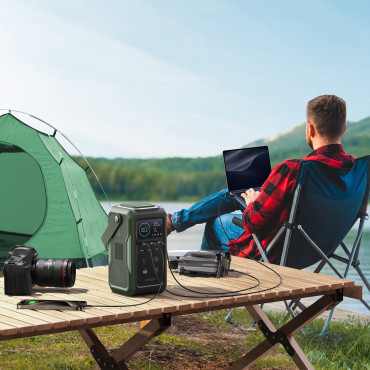 Powerbank Tourist 75000mAh 100W USB-C USB-A Lampenzeichen Zeichen - grün