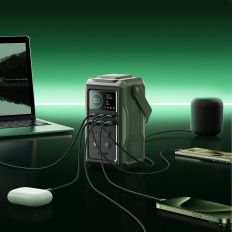 Powerbank Tourist 75000mAh 100W USB-C USB-lamppu merkki merkki - vihreä