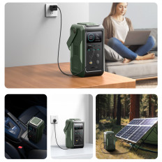 Powerbank Turista 75000Mah 100W USB-C USB-A LAMP znak znak - zeleno
