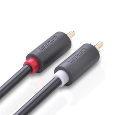 Ljudkabel 2RCA (Man) - 2RCA (Man) 1m - Grå