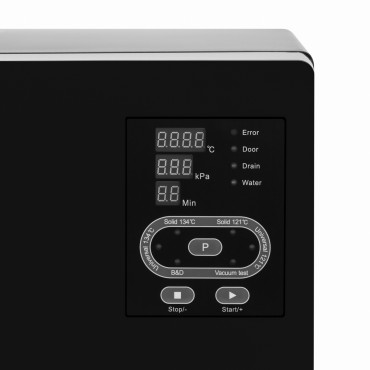 LAFOMED AUTOCLAVE STANDARD LINE LFSS12AA, 12 L, tiskalnik, medicinska klasa B, črna — povečava kontrol