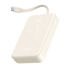 Powerbank 20000MAH 22.5W USB-C USB-A sisseehitatud USB-C-kaabel - valge