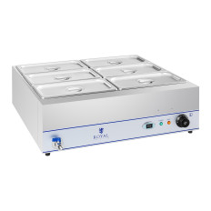 Riscaldatore di acqua Bemar con un rubinetto 6 x GN 1/3 2000W 230V Royal Catering