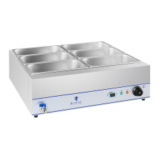 Riscaldatore di acqua Bemar con un rubinetto 6 x GN 1/3 2000W 230V Royal Catering