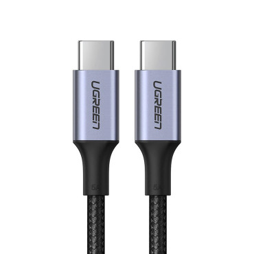 Kabelkabel in USB-C - USB-C PD QC FCP 100W 5A 480MB / s 1.5m - Grijs