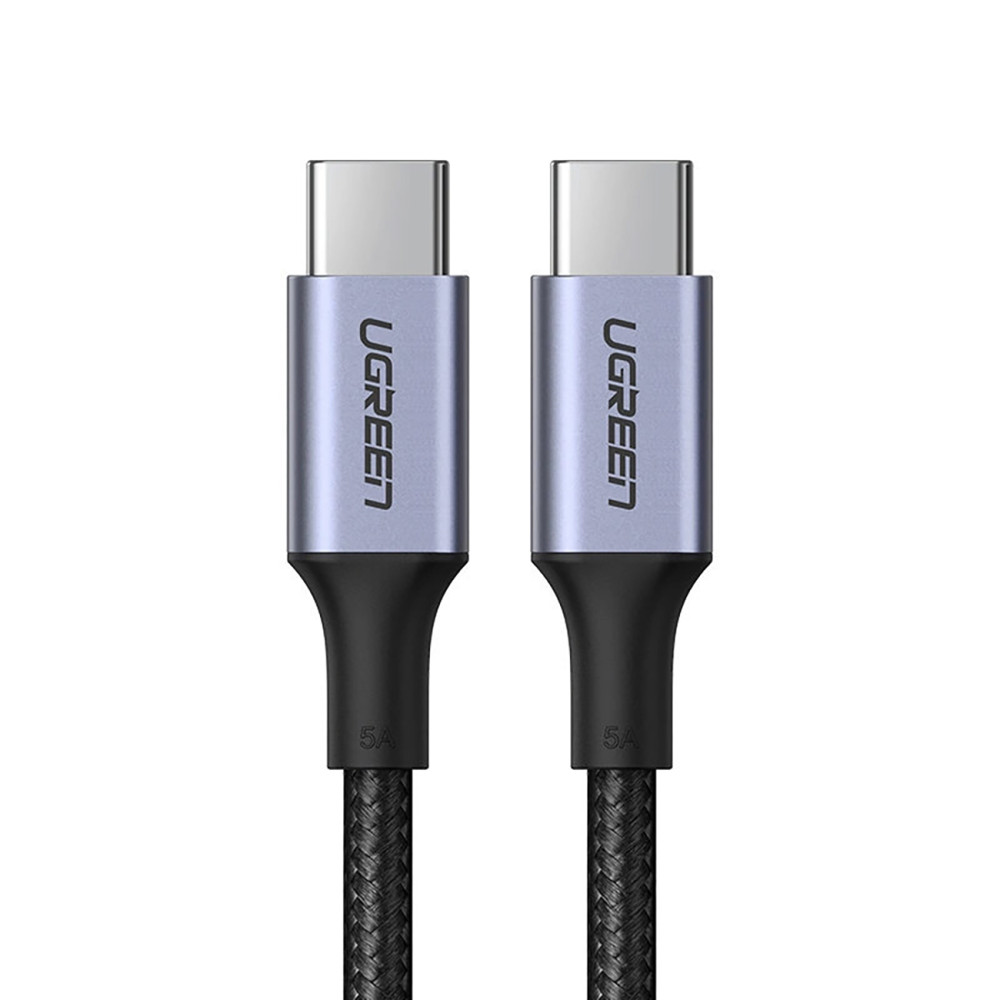 Kabelkabel i USB-C - USB-C PD QC FCP 100W 5A 480MB / s 1.5m - grå
