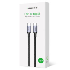 Kabelkabel i USB-C - USB-C PD QC FCP 100W 5A 480MB / s 1.5m - grå