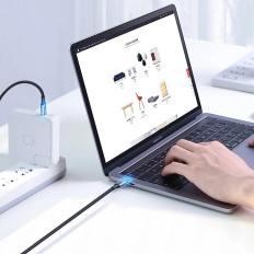 Kábel kábel USB-C - USB-C PD QC FCP 100W 5A 480MB / s 1.5m szürke