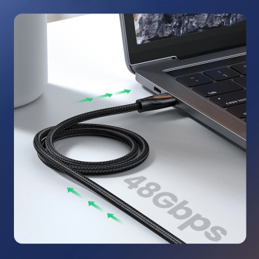 Kabelinė garso HDMI laidas 2.1 8K 60Hz 4K 120Hz 1m - juoda
