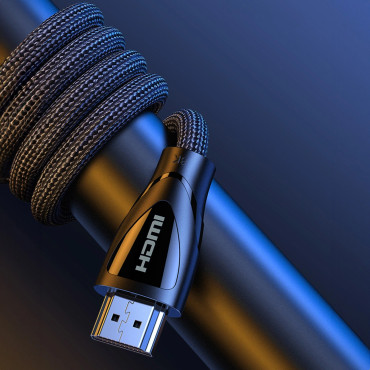 Kabelinė garso HDMI laidas 2.1 8K 60Hz 4K 120Hz 1m - juoda