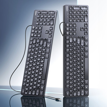 Teclado con cable con bloqueo numero a Windows MacOS iOS Linux 1.5 m - Negro