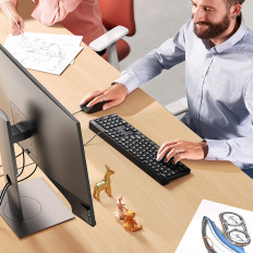 Vezetékes billentyűzet számzárral a Windows Macos iOS Linux 1,5 m - fekete