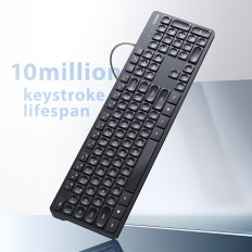 Teclado con cable con bloqueo numero a Windows MacOS iOS Linux 1.5 m - Negro