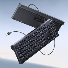 Teclado con cable con bloqueo numero a Windows MacOS iOS Linux 1.5 m - Negro