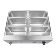BEMAR-Warmwasserbereiter mit einem Hahn 6 x GN 1/3 2000W 230V Royal Catering