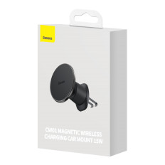 Bilholder for iPhone med 15W Induksjonslaster på rutet fly - svart