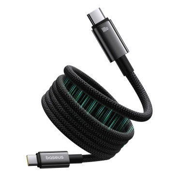 Cable Tungsten Gold cable with USB-C 100W 1M magnetic organizer - black