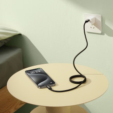 Kabel Tungsten Gouden kabel met USB-C 100W 1M magnetische organizer - zwart