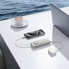 PowerBank Free2Pull 10000mAh 30W z USB-C Port in spustni zbor USB-C kabel - siva