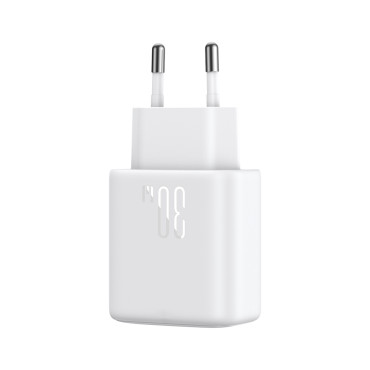 USB-C PD 30W QC SFC + Network Charger + USB-C 1M Kabel - Hvit