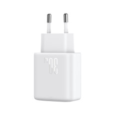 USB-C PD 30W QC SFC + Nätverksladdare + USB-C 1M-kabel - Vit