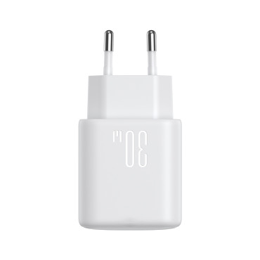 USB-C PD 30W QC SFC + verkkolaturi + USB-C1m kaapeli - valkoinen