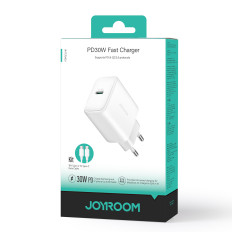 USB-C PD 30W QC SFC + Omrežni polnilnik + USB-C1M kabel - bela