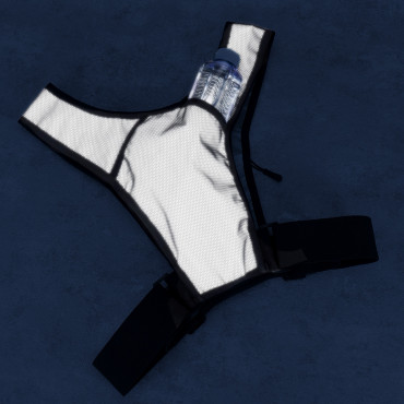 Reflexná vesta s vreckami - čierna