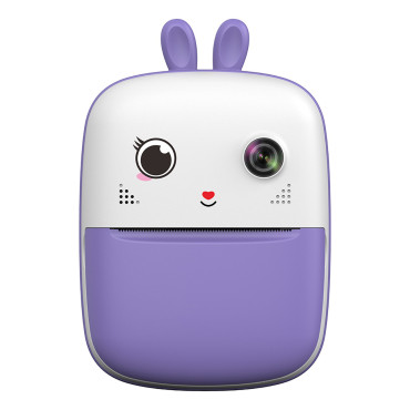 MINI Termiskais printeris bērniem ar kameru un kameru - violetu