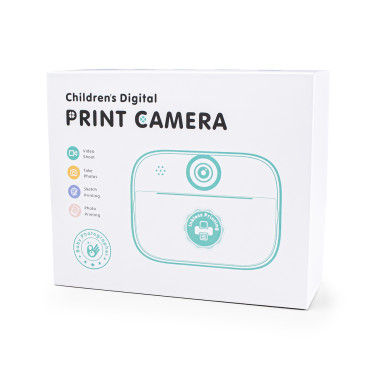 Mini šiluminis spausdintuvas vaikams su fotoaparatu ir fotoaparatu - violetinė
