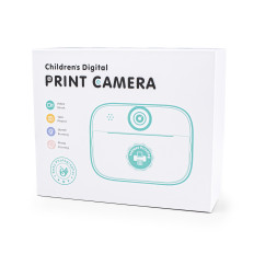 Mini šiluminis spausdintuvas vaikams su fotoaparatu ir fotoaparatu - violetinė