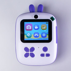 MINI Termiskais printeris bērniem ar kameru un kameru - violetu