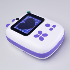 Mini imprimante thermique pour enfants avec une caméra et une caméra - violet