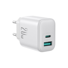 USB-C USB-A-Netzwerk-Ladegerät 20W PD QC 3.0 - Weiß