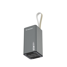 Powerbank K65 + 65W 30000mAh 2x USB-C 1X USB-A 65W - Preto