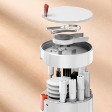 20W1 Multifunctionele reinigingsset voor telefoonhoofdtelefoons toetsenbord scherm optiek - wit